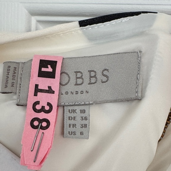 Hobbs London Polka Dot Midi Dress - Black and Cream - Picture 3 of 7